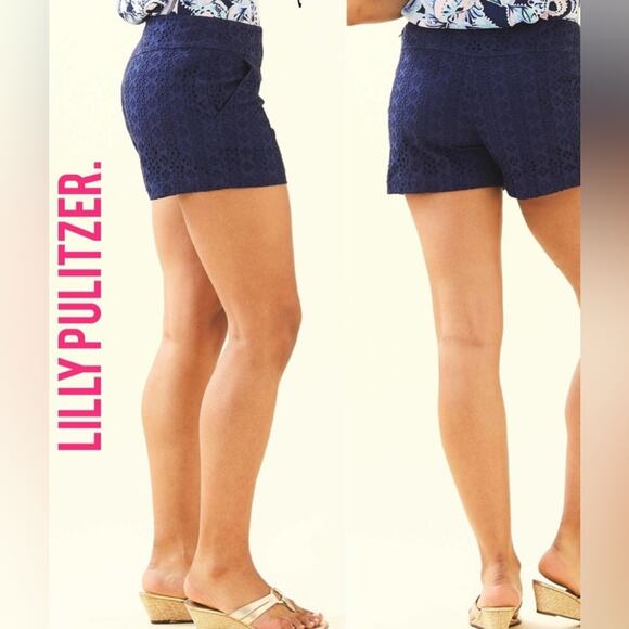 NEW LILLY PULITZER Makenna EYELET navy 4 - Picture 1 of 8